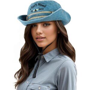Women's Denim Bucket Hats Blue Jean Western Hats